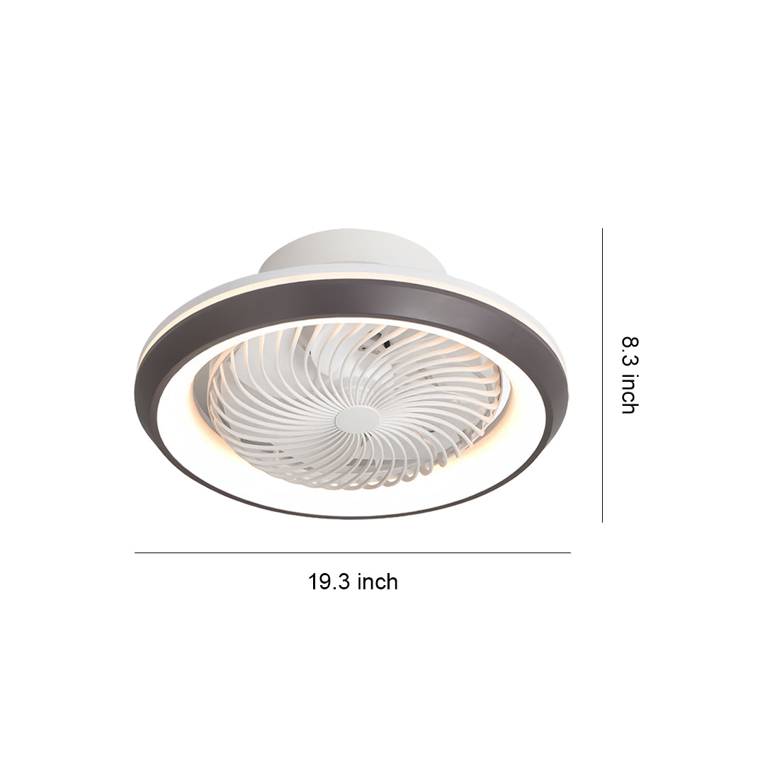 Aura 7-Blade Ceiling Fan with Integrated LED Light and Remote