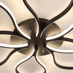 Lumina Flush Mount LED Ceiling Light in Black Iron and Silicone