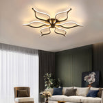 Lumina Flush Mount LED Ceiling Light in Black Iron and Silicone