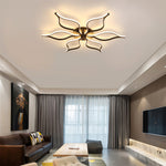 Lumina Flush Mount LED Ceiling Light in Black Iron and Silicone
