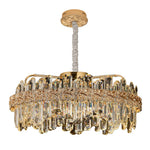 Lumière Cascade Crystal Chandelier in Champagne Gold