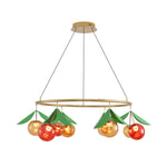 Aurelia Nordic Glass Bulb Chandelier with LED Cherry Accents