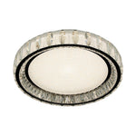 Crystal Flush Mount Ceiling Light in Chrome, Modern LED Ring