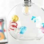 Art Deco Colored Glass Globe Pendant Light, Modern Minimalist Ceiling Lamp