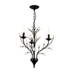 Lumière Cascade Crystal Candle Chandelier with LED Candelabra Bulbs