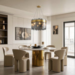 Lumina Glass Chandelier — Modern Luxury Pendant for Dining & Living Spaces