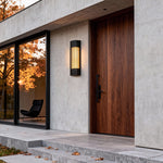 Modern Copper Outdoor Wall Sconce with Marble Shade, LED