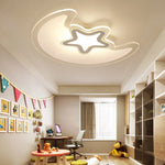 Modern Creative Special Shaped Trichromatic Dimming Moon Star Ceiling Light
