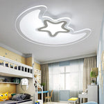 Modern Creative Special Shaped Trichromatic Dimming Moon Star Ceiling Light