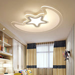 Modern Creative Special Shaped Trichromatic Dimming Moon Star Ceiling Light