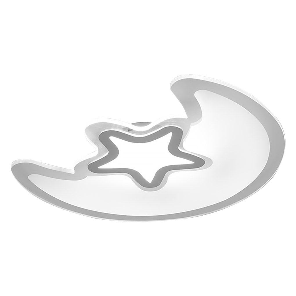 Modern Creative Special Shaped Trichromatic Dimming Moon Star Ceiling Light