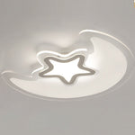 Modern Creative Special Shaped Trichromatic Dimming Moon Star Ceiling Light