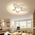 Modern Creative Special Shaped Trichromatic Dimming Moon Star Ceiling Light