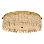 Luxe Crystal Flush Mount Ceiling Light in Champagne Gold