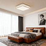 Crystal Flush Mount Ceiling Light Modern Minimalist Chrome LED