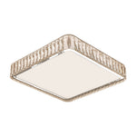 Crystal Flush Mount Ceiling Light Modern Minimalist Chrome LED
