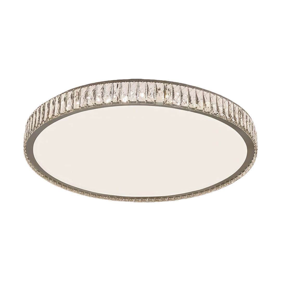 Crystal Flush Mount Ceiling Light Modern Minimalist Chrome LED