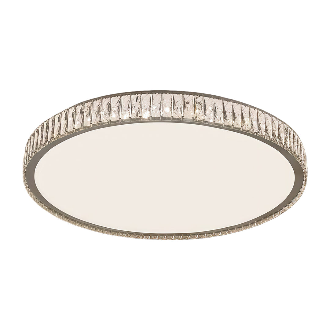 Crystal Flush Mount Ceiling Light Modern Minimalist Chrome LED