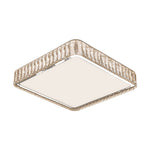 Crystal Flush Mount Ceiling Light Modern Minimalist Chrome LED