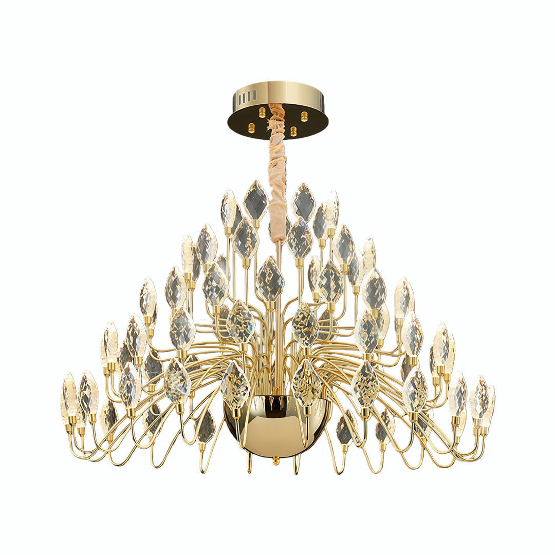 Aurelia Gold Crystal LED Chandelier – French Luxury Pendant Light