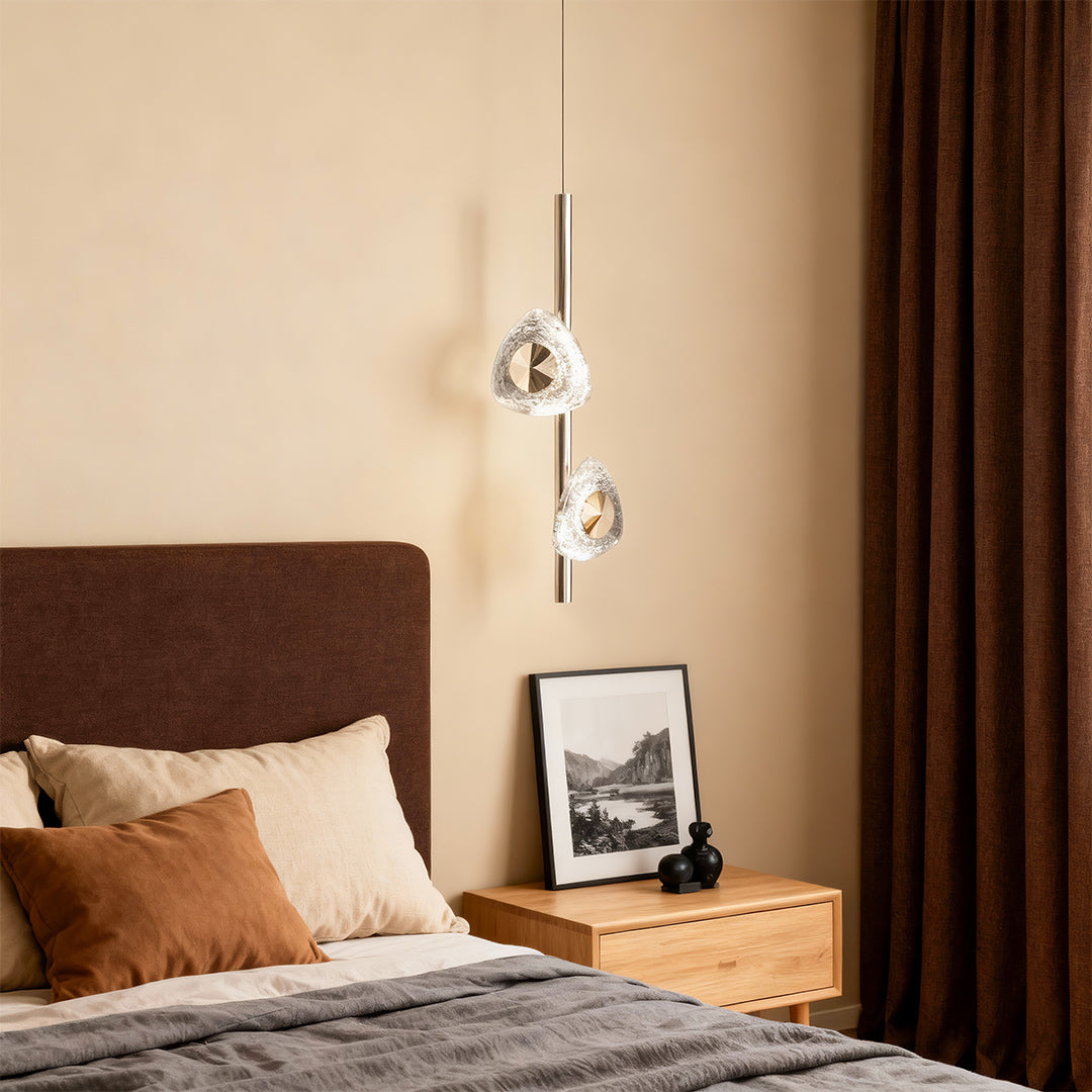 Aurelia Crystal Pendant Light in Gold Aluminum Finish