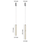 Linear Crystal Pendant Light | Modern Chrome LED Hanging Lamp for Dining Room & Kitchen Island
