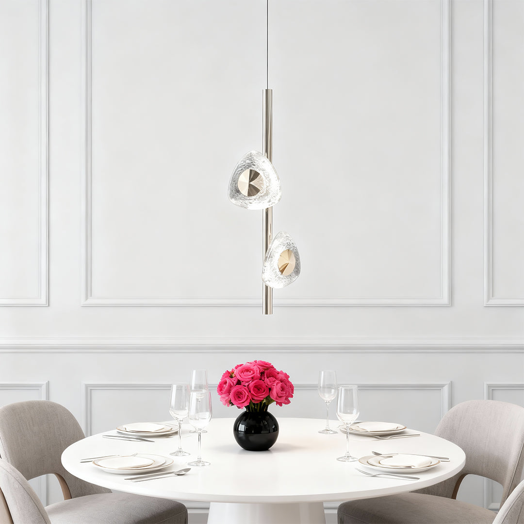 Aurelia Crystal Pendant Light in Gold Aluminum Finish