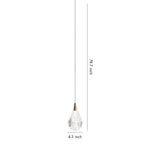 Aurelia Crystal Pendant Light – Minimalist Gold LED Chandelier for Dining and Living Spaces