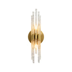 Modern Crystal Wall Sconce with Gold Hardware | 24W LED