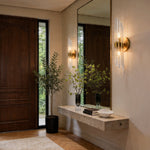 Modern Crystal Wall Sconce with Gold Hardware | 24W LED