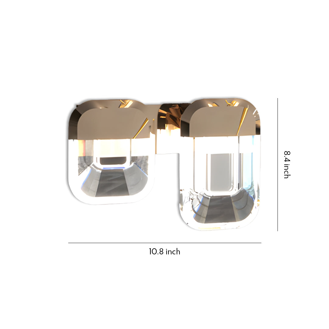 Modern Crystal Wall Sconce in Gold Aluminum Finish