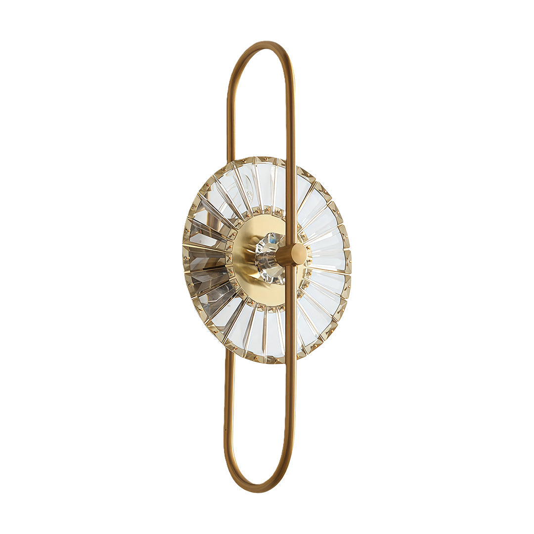 Crystal Wall Sconce with Gold Iron Frame – Modern Luxury Lighting