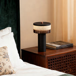 Nordic Cylinder Table Lamp with Stepless Dimming, Rechargeable LED