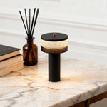 Nordic Cylinder Table Lamp with Stepless Dimming, Rechargeable LED