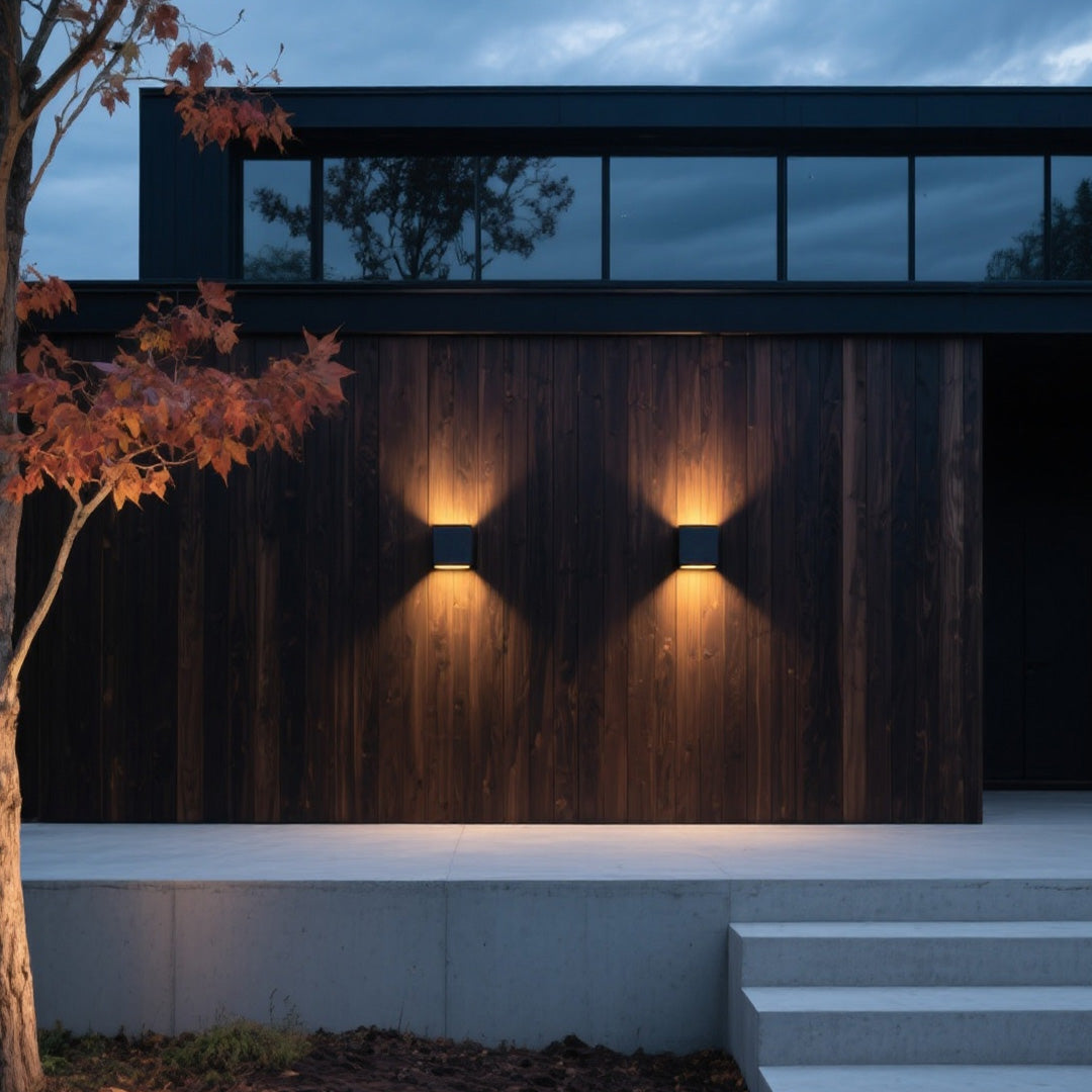 Aria Outdoor Wall Sconce in Sand Gray Aluminum, IP65 Waterproof LED