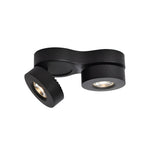 Aria Double-Head Adjustable Ceiling Spotlight in Black or White