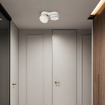 Aria Double-Head Adjustable Ceiling Spotlight in Black or White