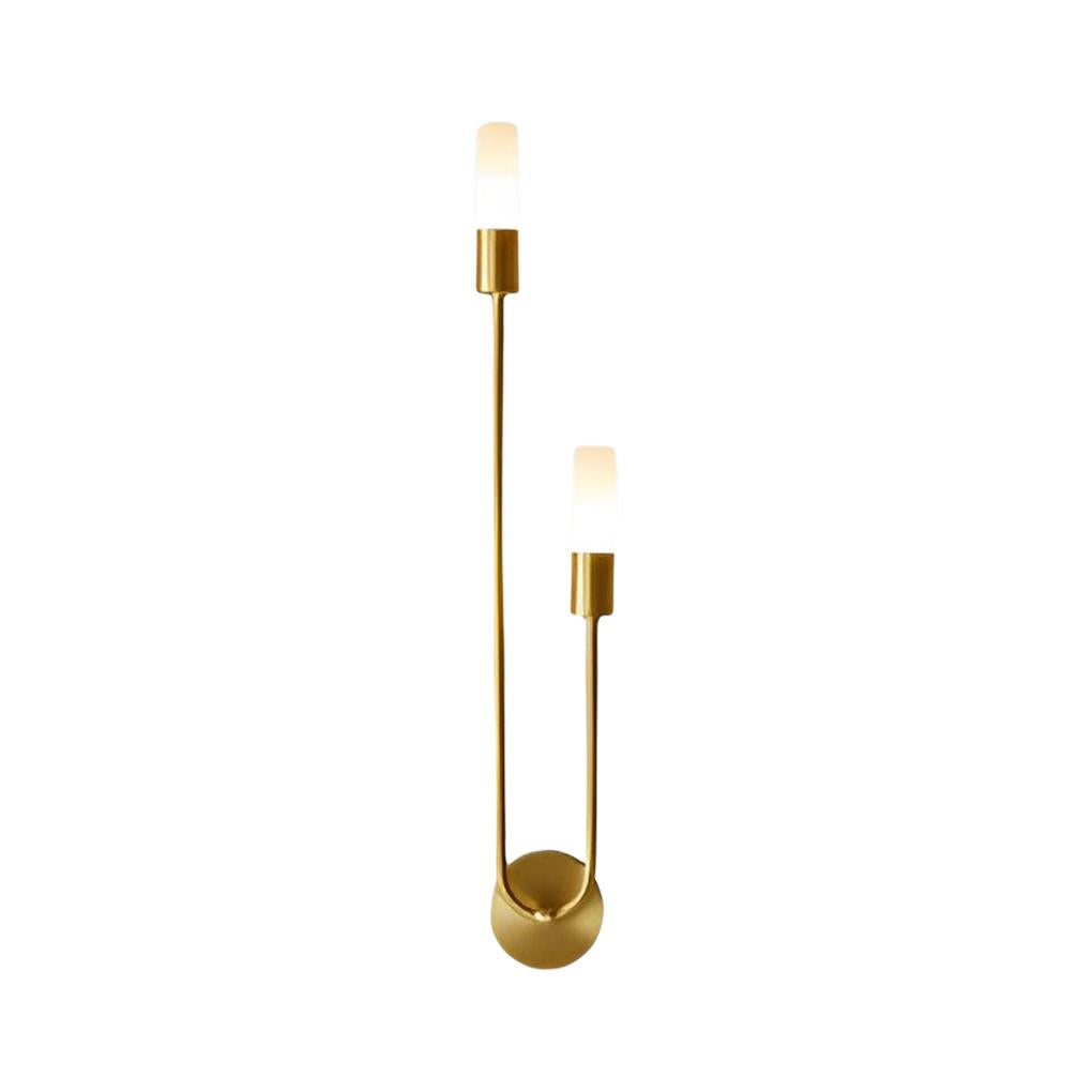 Aurelia Double Head LED Wall Sconce in Gold or Black, Modern Luxury Lighting for Bedroom and Living Room
