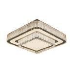 Luxury Crystal Flush Mount Ceiling Light Modern LED Chrome