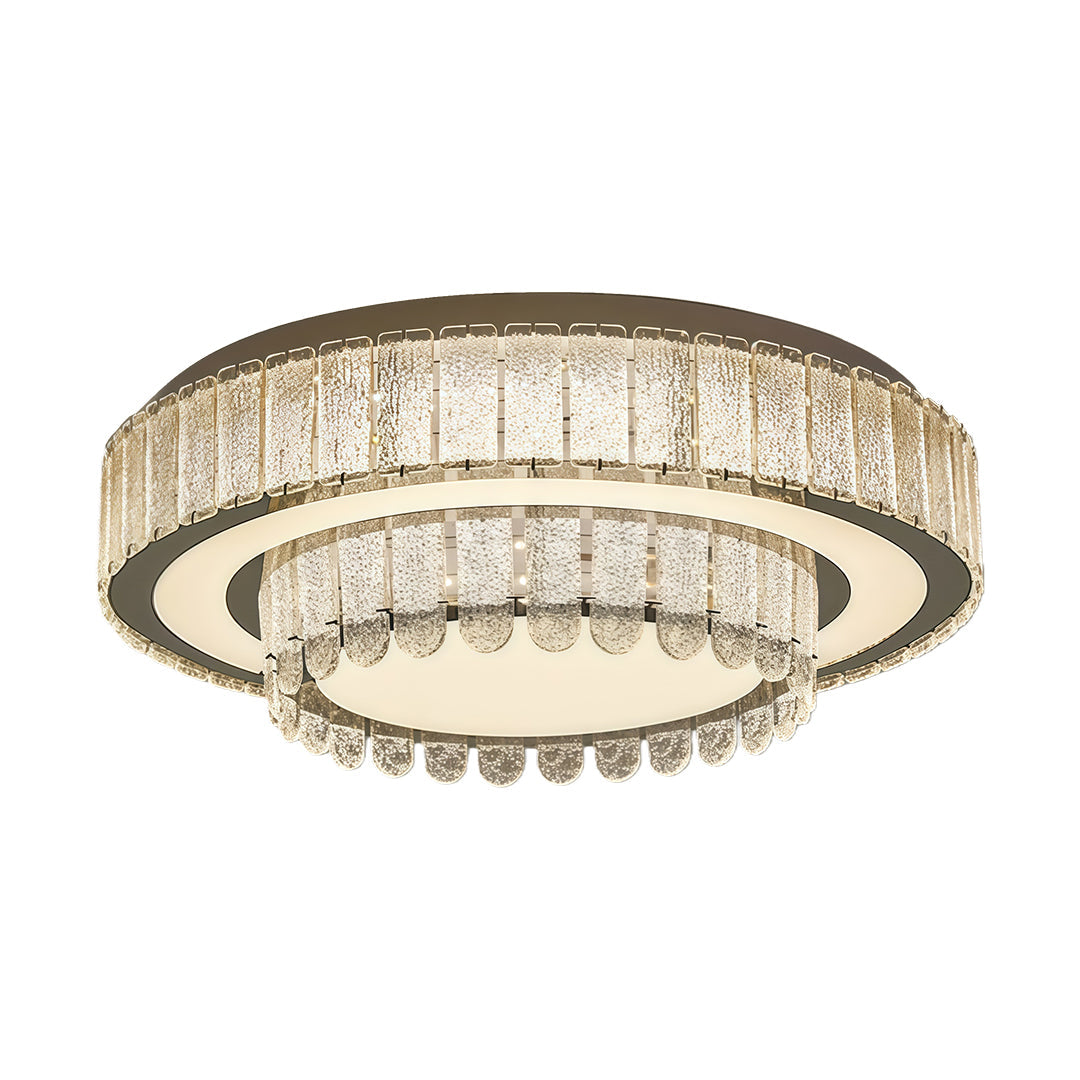 Luxury Crystal Flush Mount Ceiling Light Modern LED Chrome