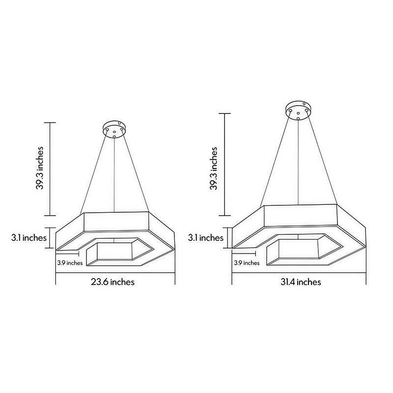 Modern Forms LED Chandelier with Creative Geometric Design