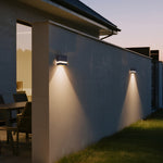 Modern Industrial Outdoor Wall Light with Up and Down Illumination