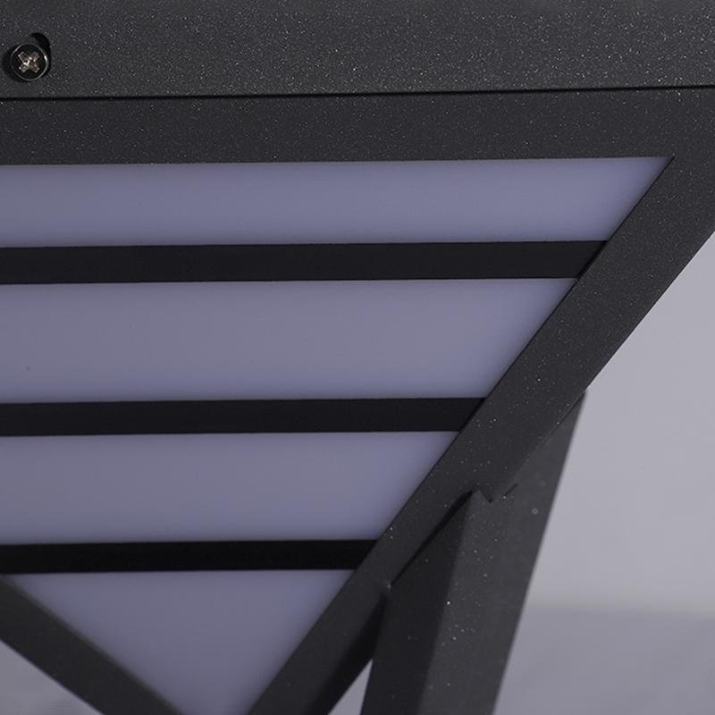 Geometric Aluminum LED Pillar Light for Modern Gateways