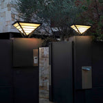 Geometric Aluminum LED Pillar Light for Modern Gateways
