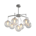 Lumière Moderne Glass Ball Chandelier in Brass, Nickel, or Black