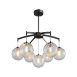 Lumière Moderne Glass Ball Chandelier in Brass, Nickel, or Black