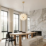Aurelia Glass Bubble Chandelier, Modern Multi-Head LED Ceiling Light