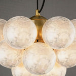 Aurelia Glass Bubble Chandelier, Modern Multi-Head LED Ceiling Light