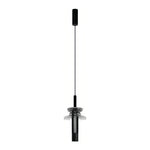 Minimalist Glass Pendant Light with Black Metal Frame