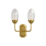 Luxury Dual Head Glass Wall Sconce in Solid Copper